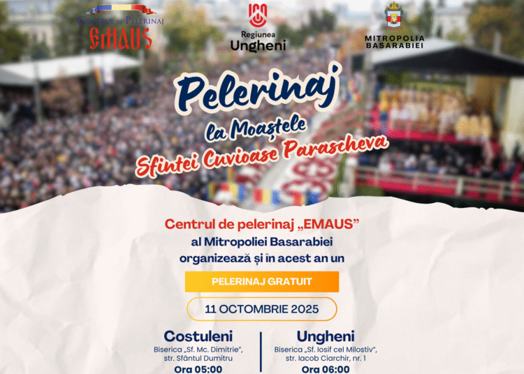 Pelerinaj gratuit la Iași pentru credincioșii din Ungheni, organizat de Centrul de pelerinaj „Emaus” al Mitropoliei Basarabiei